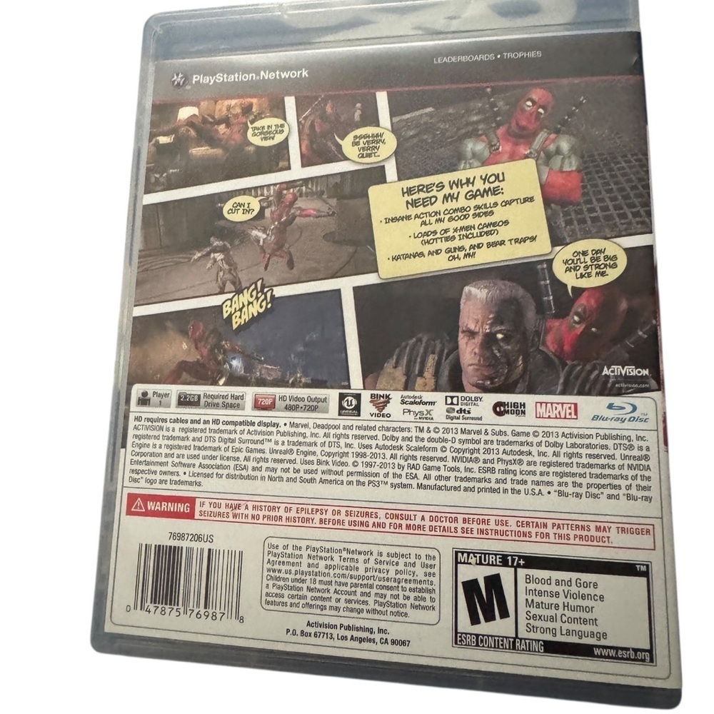 Deadpool PS3 Game by - Red Cover - Picture 2 of 2